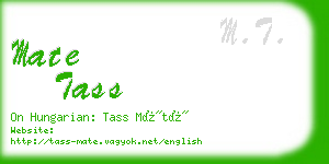 mate tass business card